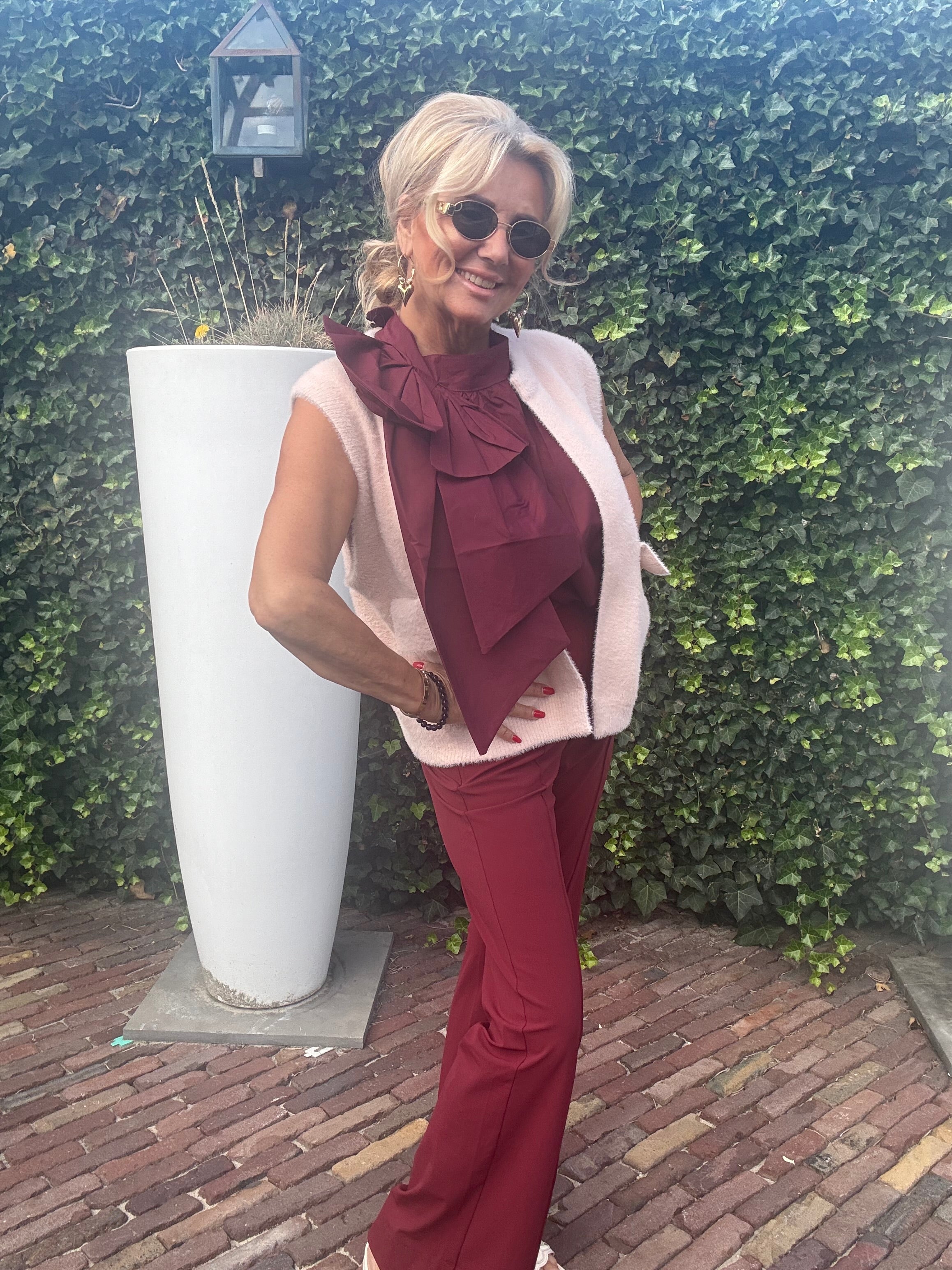 Broek Flared Triple Nine BR2301 Burgundy